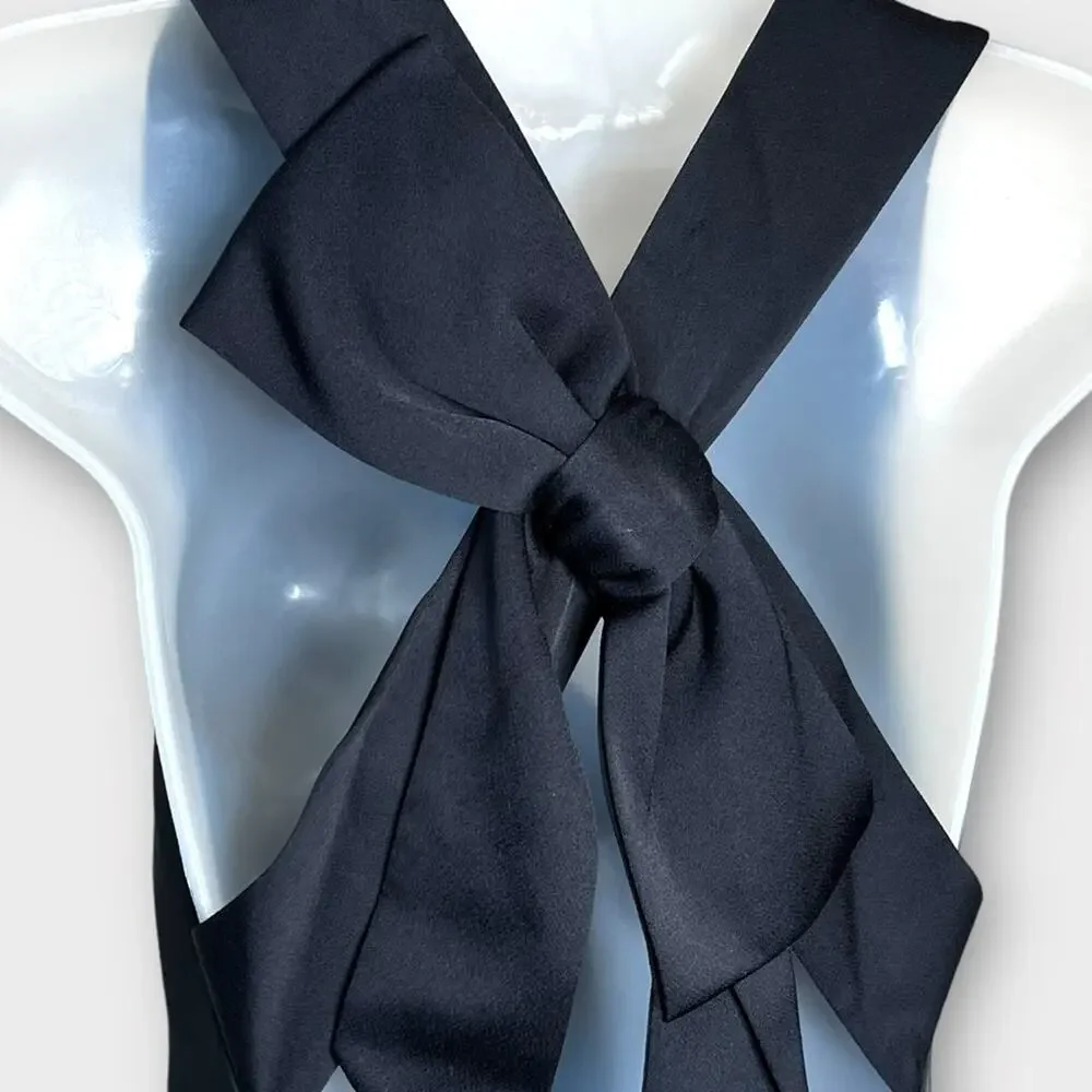 kate spade Black Sleeveless Bow-Back Sheath Dress